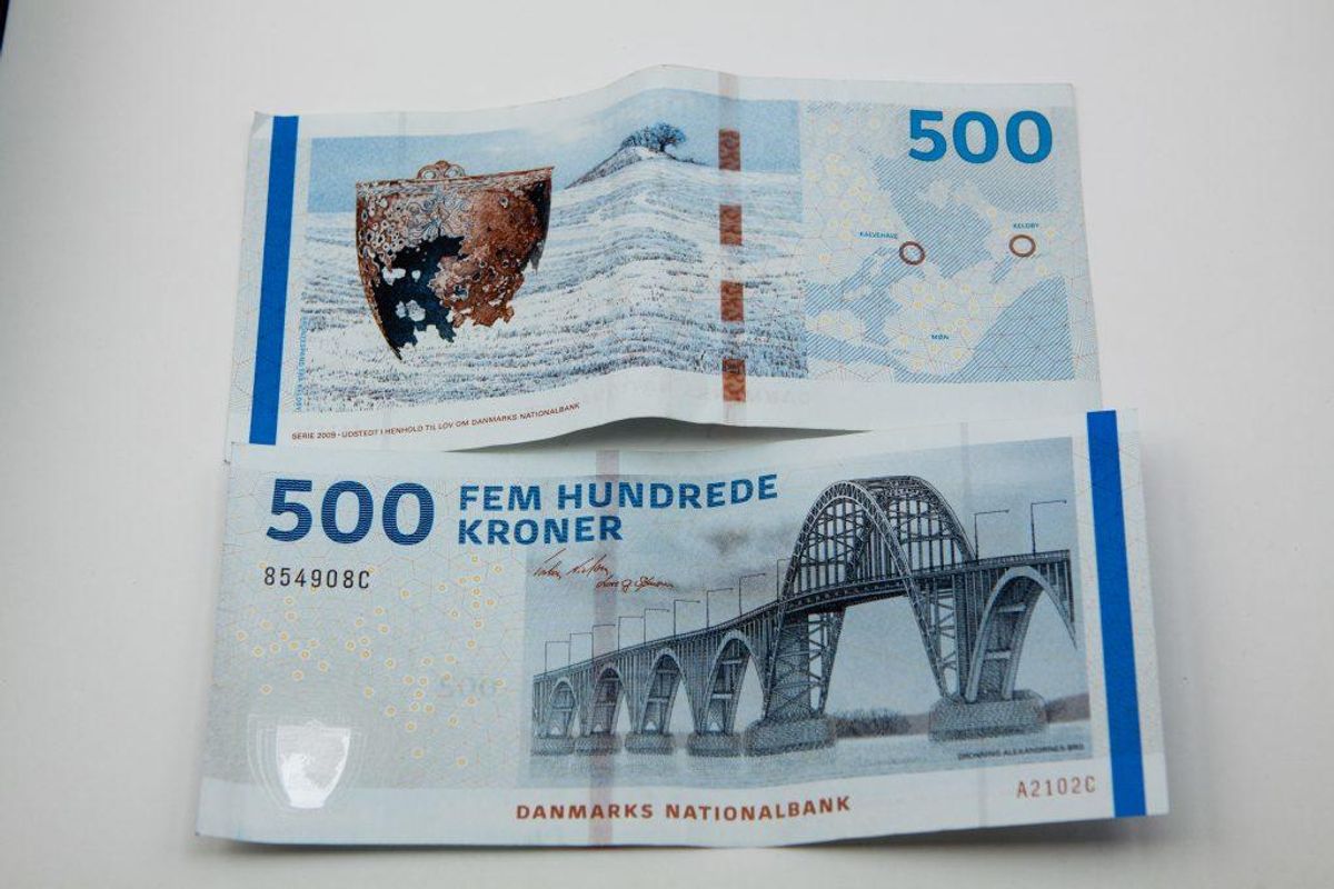 Sydsjællands og Lolland-Falsters Politi har ved en større aktion anholdt flere personer i forbindelse med fremstilling af falske 500-kronesedler. Foto: Colourbox
