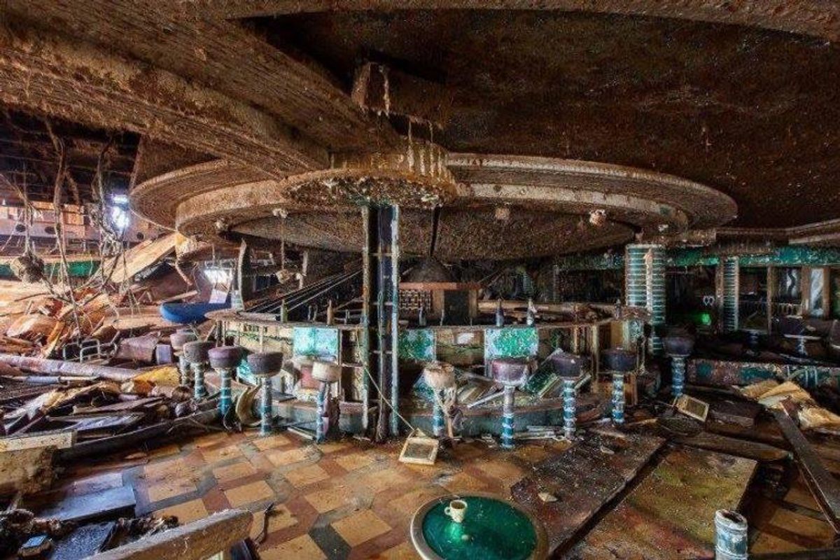 Sådan så Costa Concordia ud efter at have ligget i vandet i flere år. Foto: Hand outs.