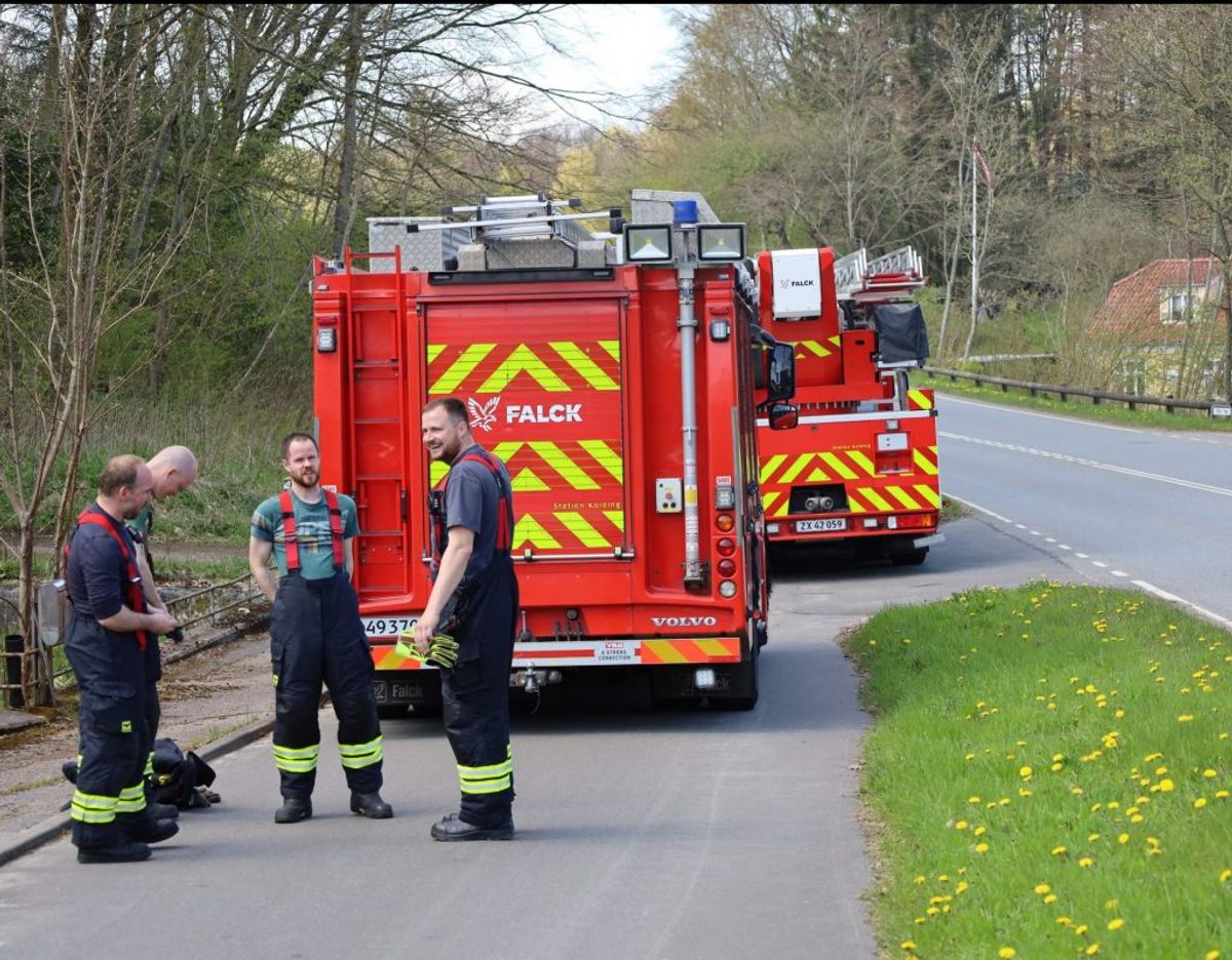 En mountainbiker er kommet til skade efter et styrt ved en skrænt. Foto: Presse-Fotos.dk