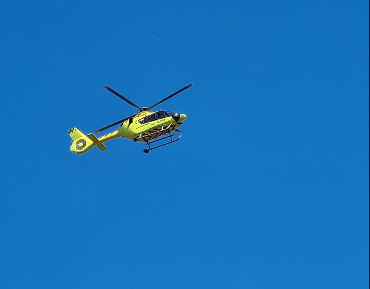 En mountainbiker er kommet til skade efter et styrt ved en skrænt. Foto: Presse-Fotos.dk