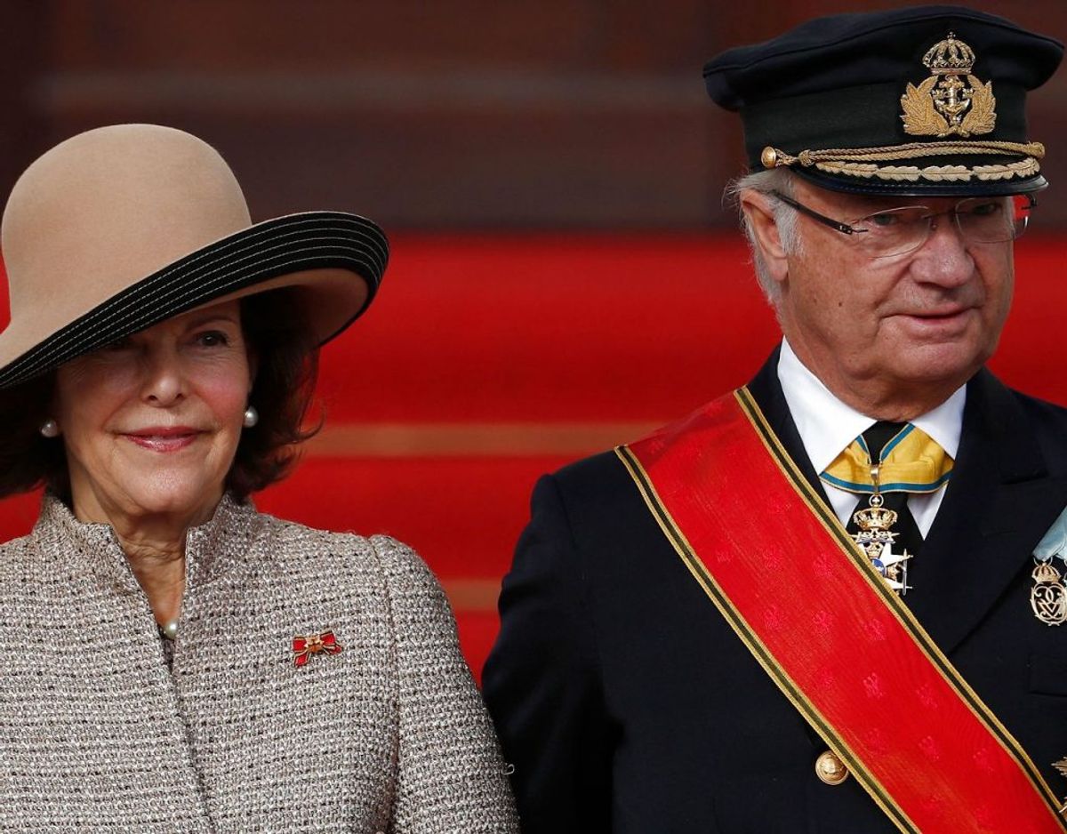 Det svenske kongepar, kong Gustaf XVI og dronning Silvia. Foto: Scanpix/Odd ANDERSEN / AFP