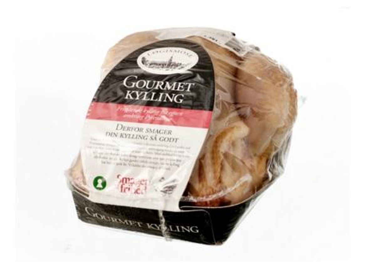 Det er blandt andet denne kylling fra Løgismose, der trækkes tilbage på grund af Campylobacter-bakterier. Screendump: Løgismose.dk