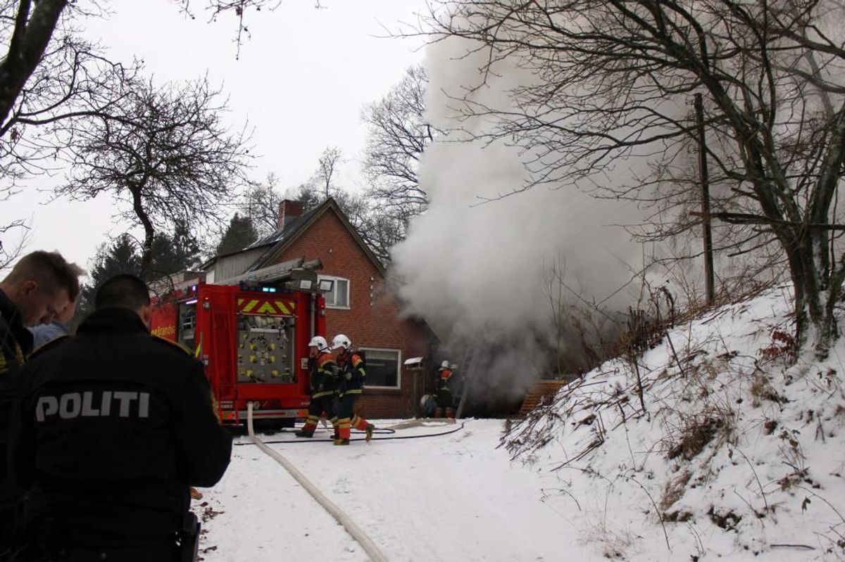 Her ses branden på Stallerup Sø. Foto: Elo Christoffersen.