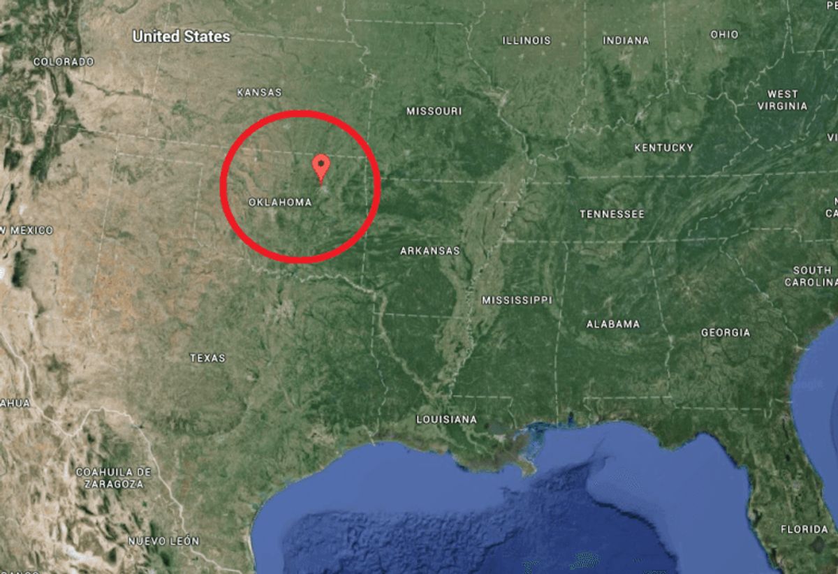 Den tragiske dødsulykke skete i Tulsa i staten Oklahoma, USA. Foto: Google Maps.