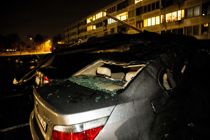 Tag blæste af boligblok