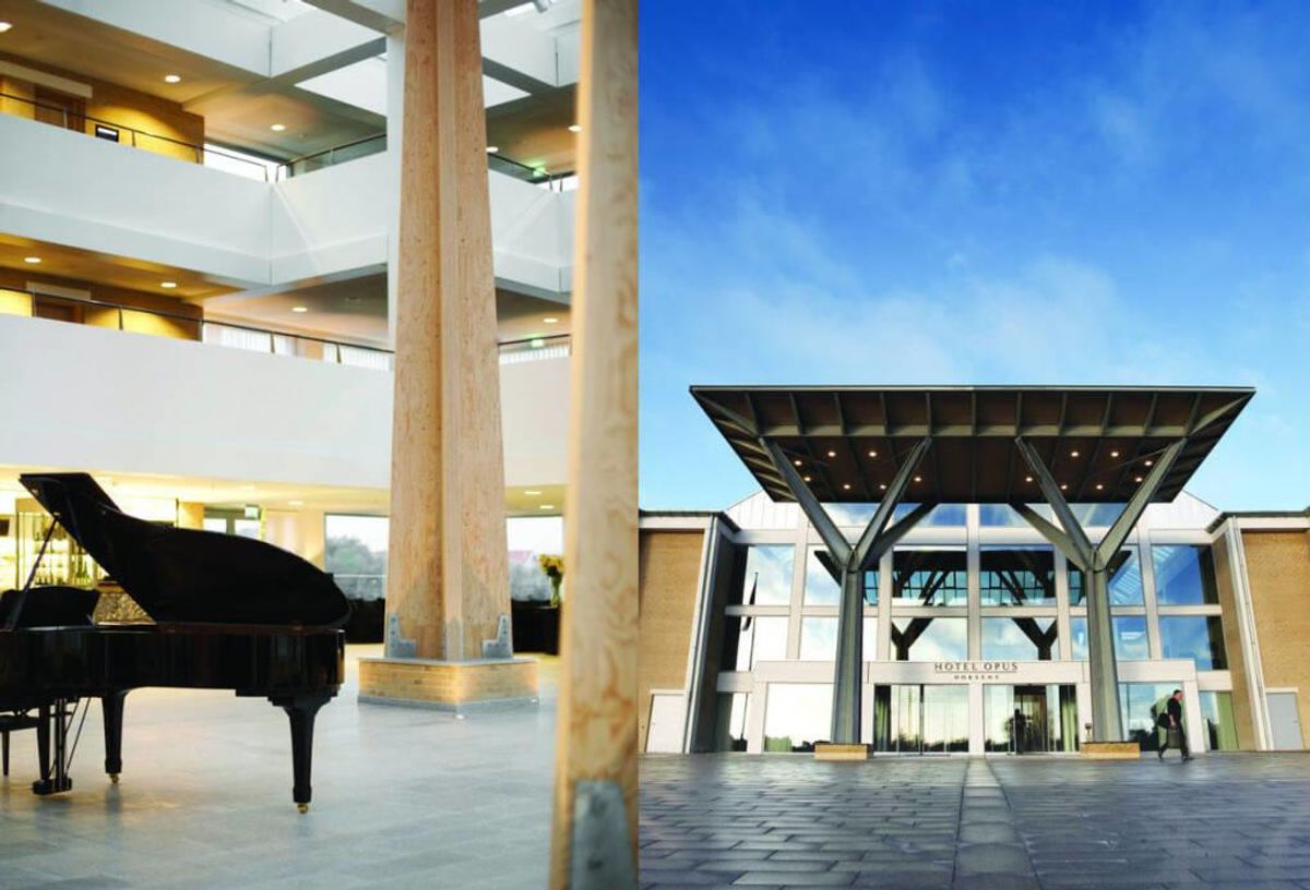 Opus Hotel i Horsens blev bygget i 2007 og er designet af Kim Utzon (søn af Jørn Utzon, der bl.a. stod bag operahuset i Sydney). Opus er et af de større hoteller på denne liste med hele 129 værelser og 3 luksussuiter. Værelserne er indrettet i varme farver og mønstrede stoffer, som skaber en fin kontrast til bygningens lige linjer og skandinaviske design.