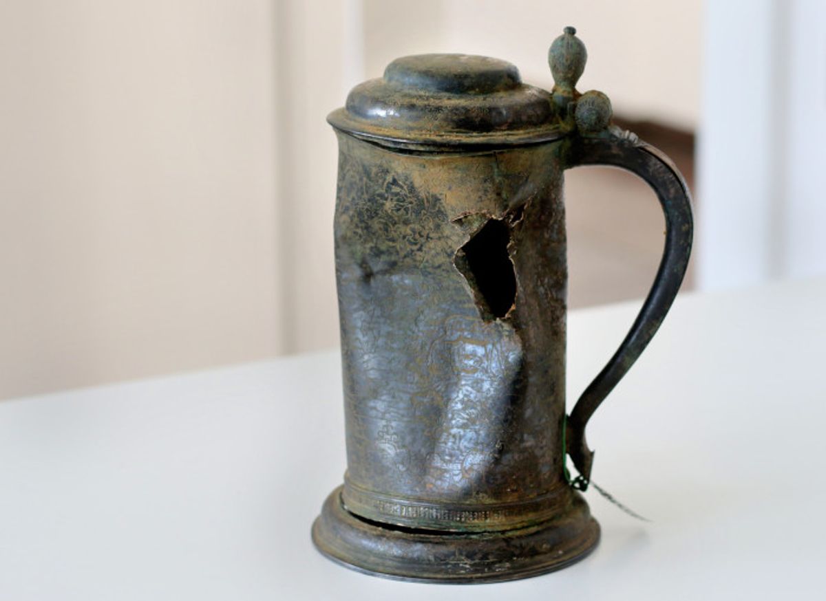 Et sjældent drikkekrus af sølv fra 1597 er blevet erklæret for danefæ.