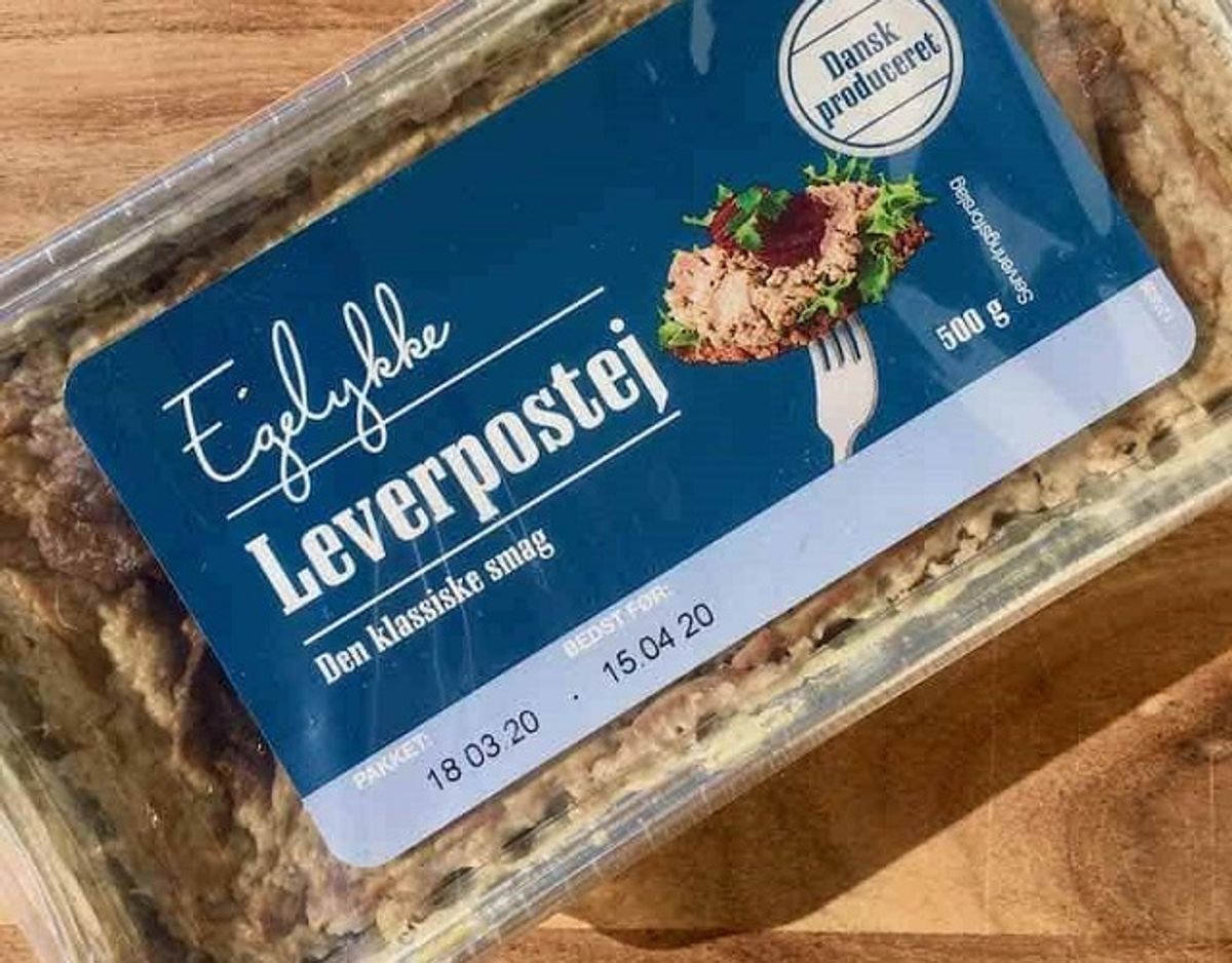 * * * * Egelykke Leverpostej: Egelykke leverpostej har en god afstemt krydring med tilpas mængde salt og peber. Den er ikke så kraftig i smagen, men der er god balance i smagene. Den har en cremet konsistens. (Smagen minder om Rema 1000). Pris: 2 kroner per 100 gram (9,95 for 500 gram i Netto).
Tilsætningsstoffer: Konserveringsmidler (E200 og E270), surhedsregulerende middel (E327). Foto: Madensverden.dk.