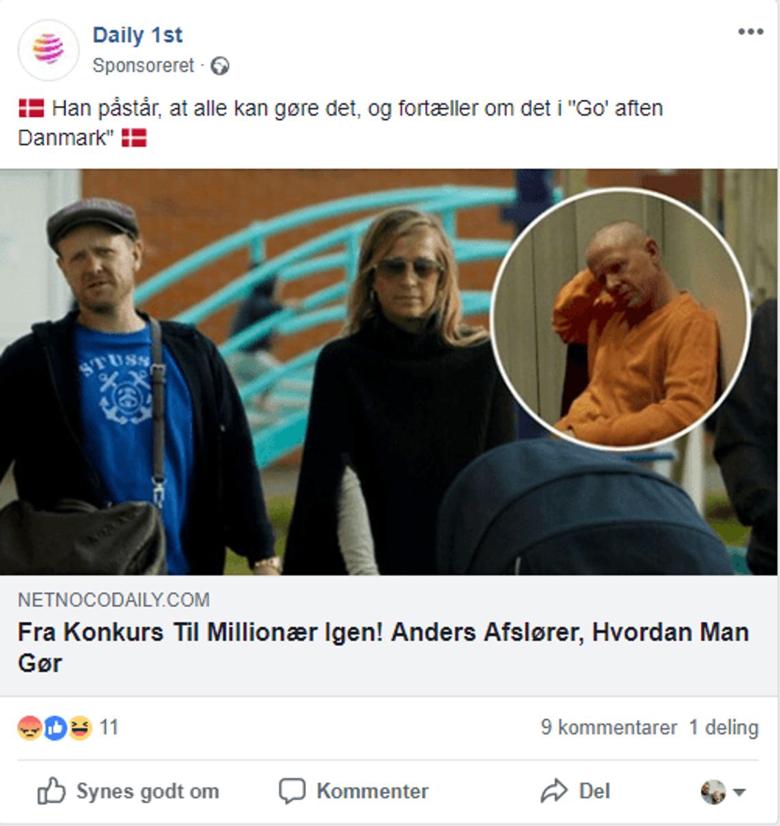 Sådan forsøger et Facebook-opslag at lokke folk. Foto: SCREENSHOT