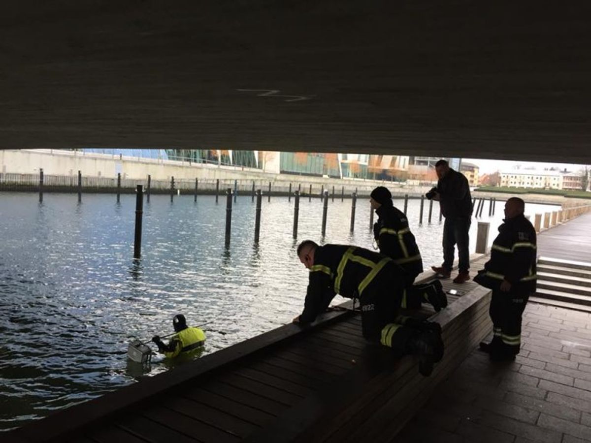 Eftersøgning efter tyvekoster i Hellerup. Foto: Beredskab Øst.