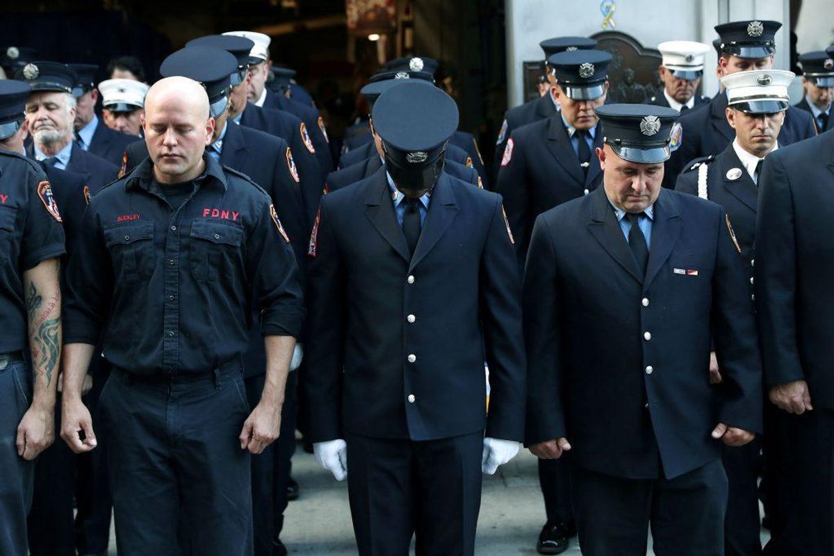 Brandfolk fra Firehouse Engine 10 Ladder company 10. Foto: Shannon Stapleton/Scanpix.