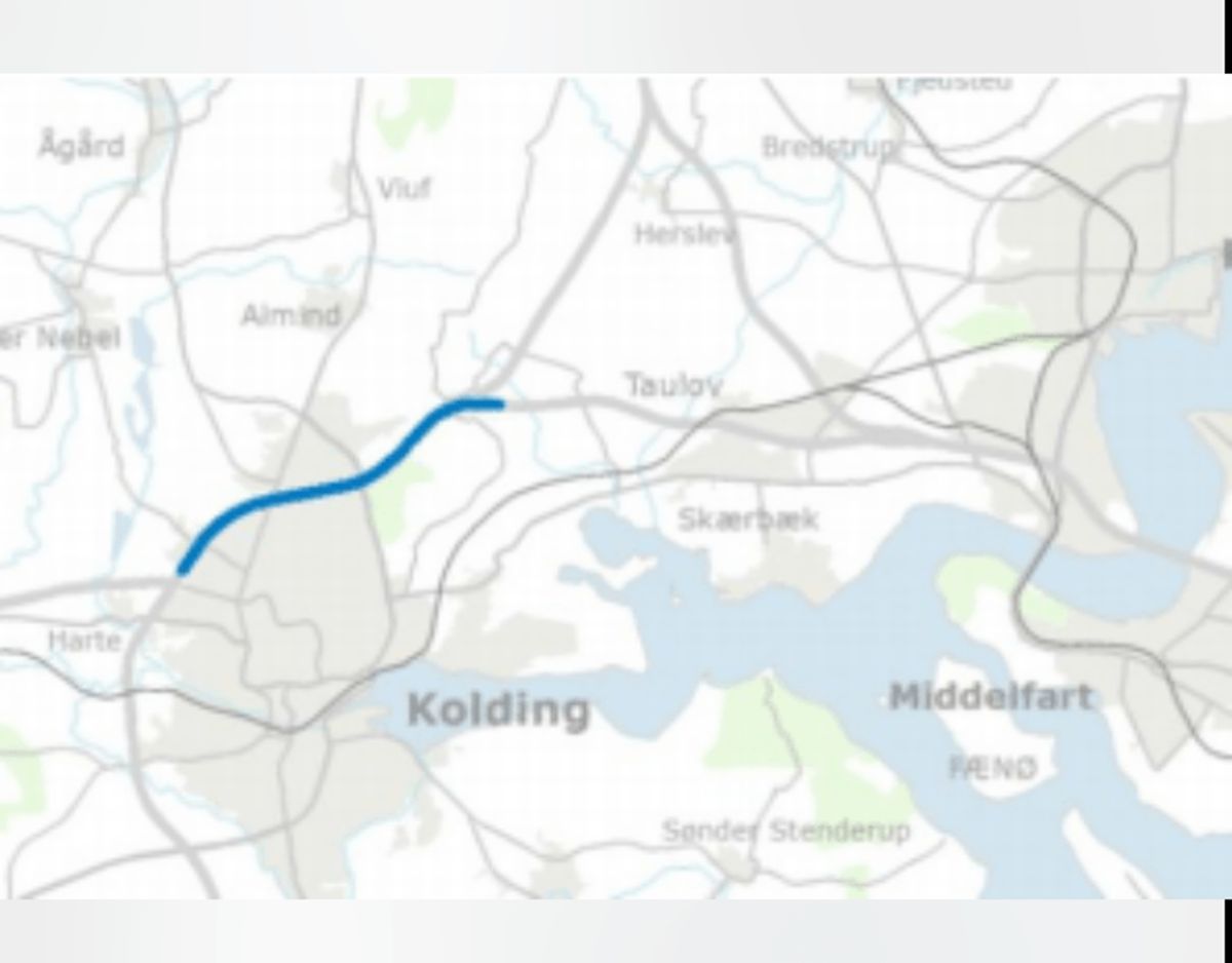 Udvidelse af E45E20, Kolding V – Motorvejskryds (MVK) Kolding. Foto: TRM.dk