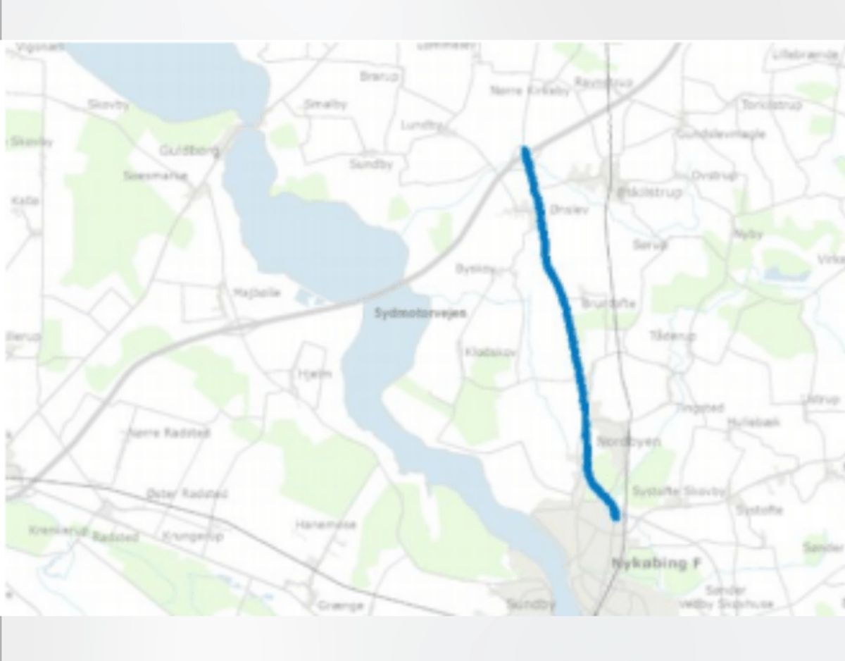 Udbygning af E55 mellem Sydmotorvejen og Nykøbing Falster. Foto: TRM.dk