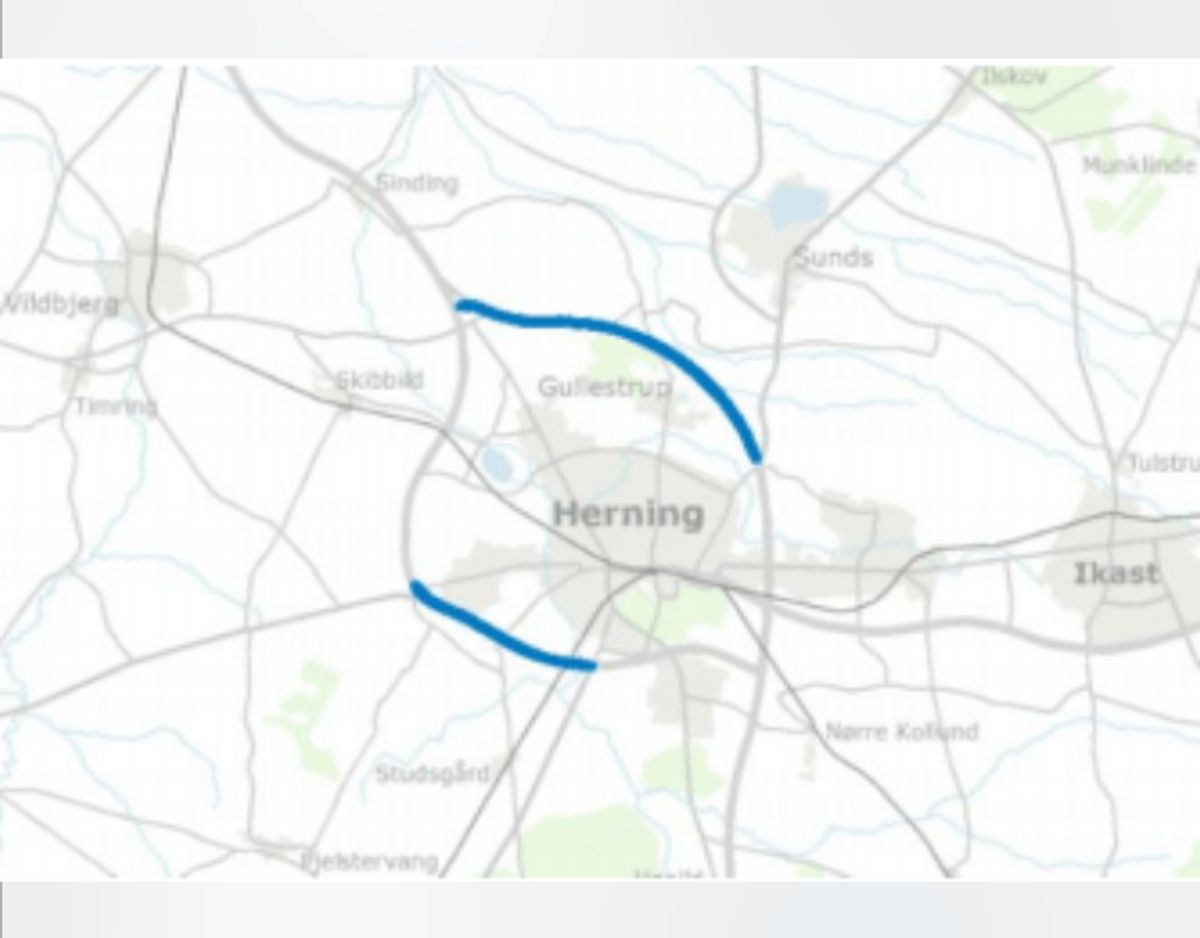 Opgradering til motorvej omkring Herning. Foto: TRM.dk