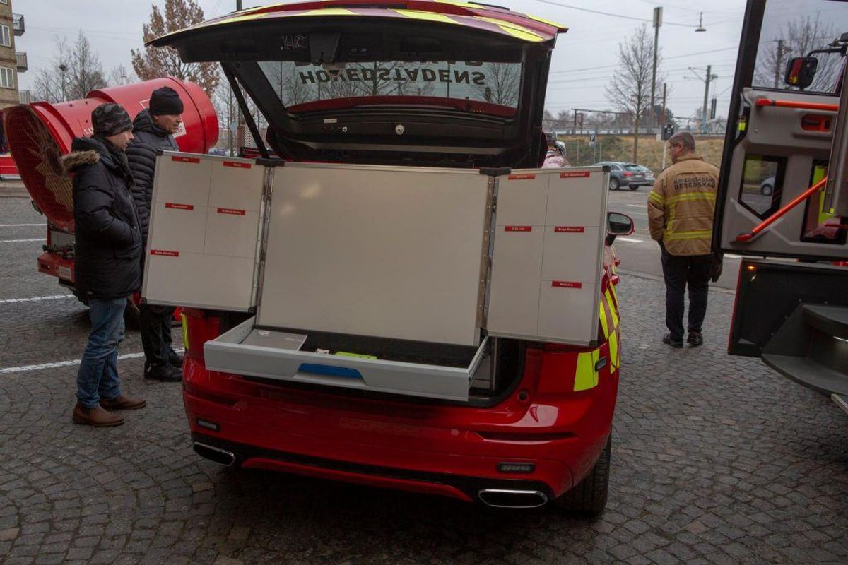 Der er to nye indsatslederbiler på vejene. Sådan ser de ud. KLIK for flere billeder. Foto: Hovedstadens Beredskab.
