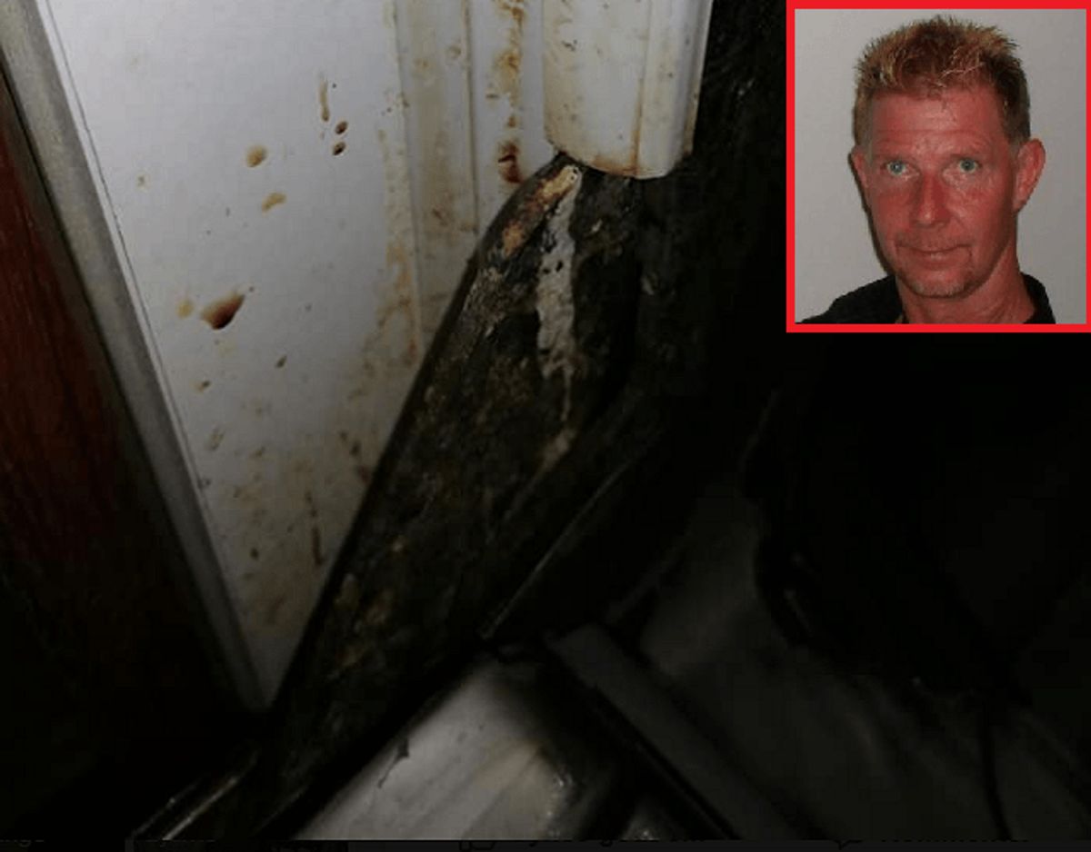 Sådan så der ud, da Jan overtog det hus, han og hustruen har lejet hos Dancenter. KLIK for flere billeder. Foto: Privat.