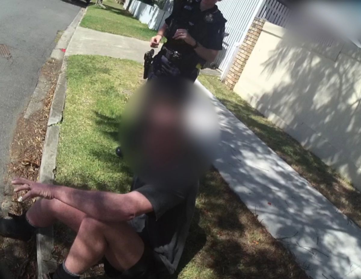 Politiet har desuden lagt billeder op fra pågribelsen af serie-onanisten. (Foto: Queensland Police)