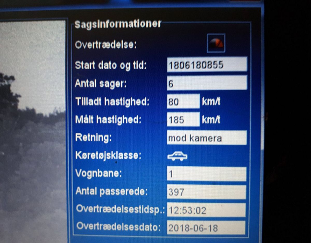 Sådan her så det ud i tirsdags på Haderslevvej ved Gram. Foto: Politiet.