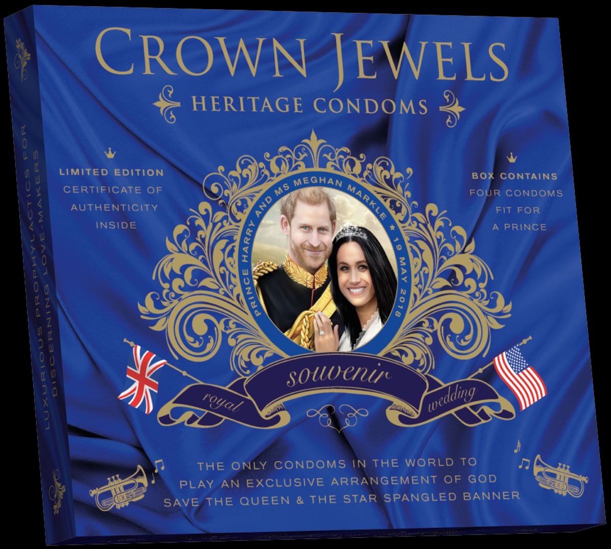 Sådan ser kondompakken ud. Foto: crownjewelscondoms.co.uk