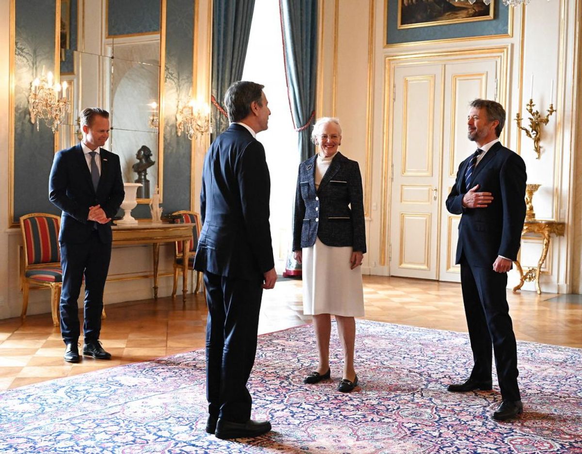 Også udenrigsminister Jeppe Kofod (S) var med på Amalienborg. Foto: Scanpix.