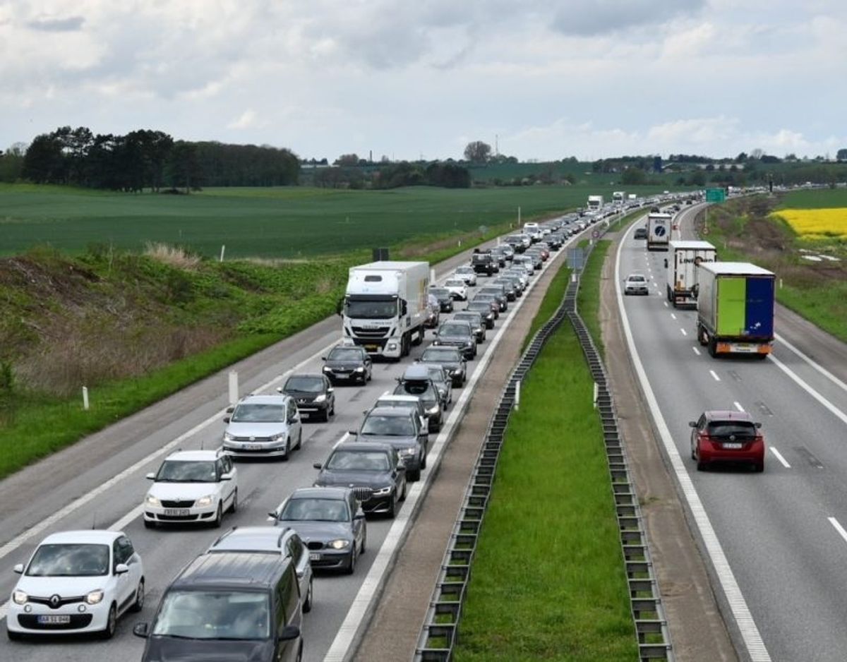 Vejdirektoratet oplyser, at der formentlig vil være kø til sidst på eftermiddagen. Foto: Presse-fotos.dk.