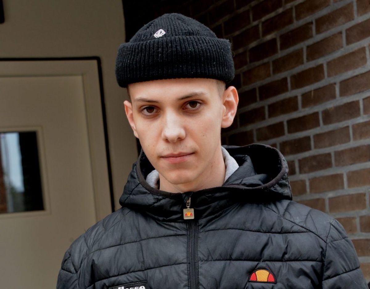 21-årige Mathias Jensen råbte alle ud af huset. Foto: Peter Langwithz Smith