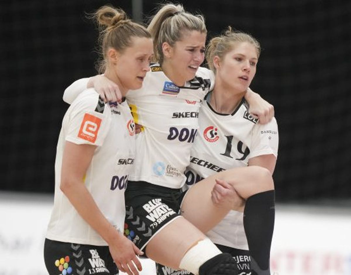 Estavana Polman (i midten) vendte for nylig tilbage efter en lang pause på grund af en alvorlig knæskade. Foto: Claus Fisker/Scanpix