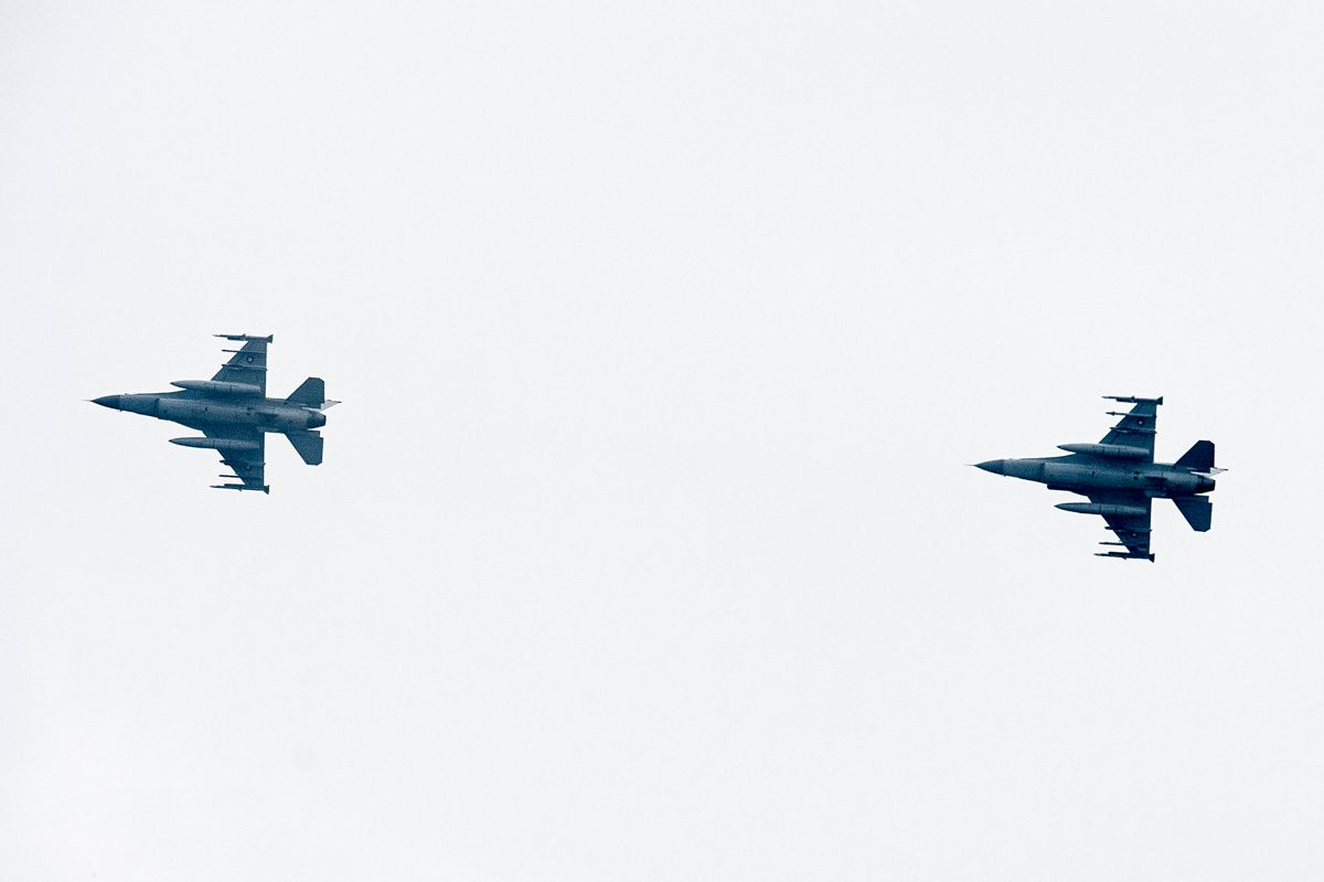 Det er ikke første gang, danske jagerfly må markere sig i dansk luftrum. Foto: Scanpix/Mads Claus Rasmussen