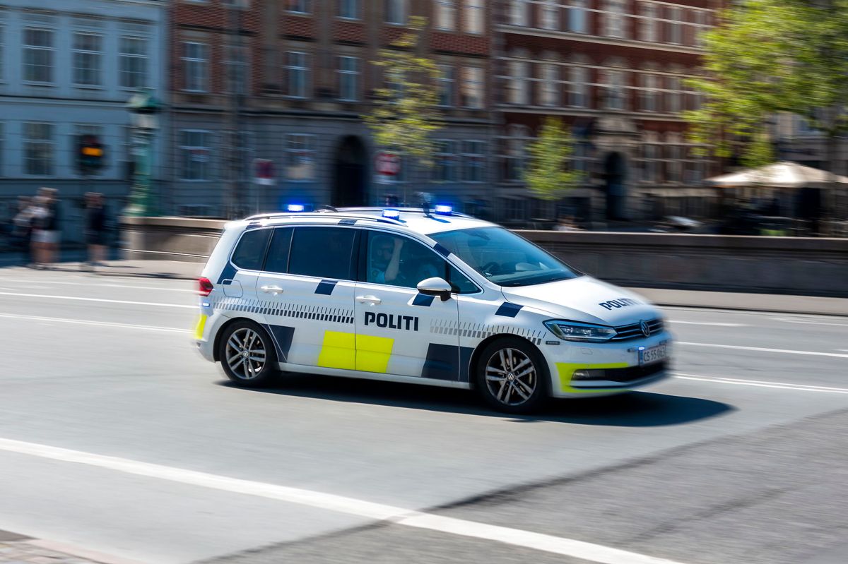 Politiet i Rødvig fik travlt med at indhente den unge vanvidsbillist. Foto: Christian Lindgren