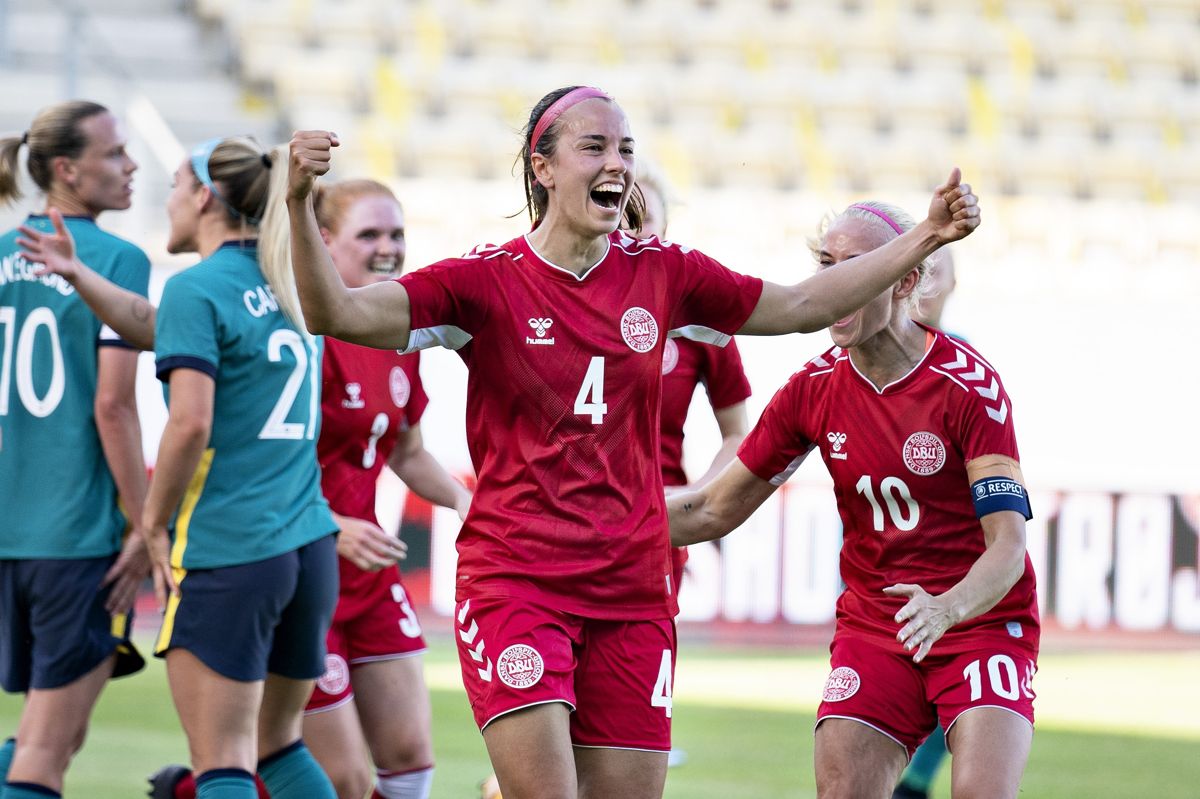 Rikke Sevecke var den eneste dansker, der blev noteret for et mål i 3-2-sejren over Australien.