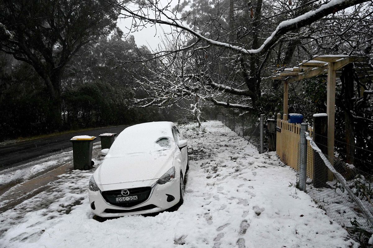 Ifølge lokale medier er der visse steder faldet op til en halv meter sne. Foto: Saeed Khan/Scanpix. SAEED KHAN