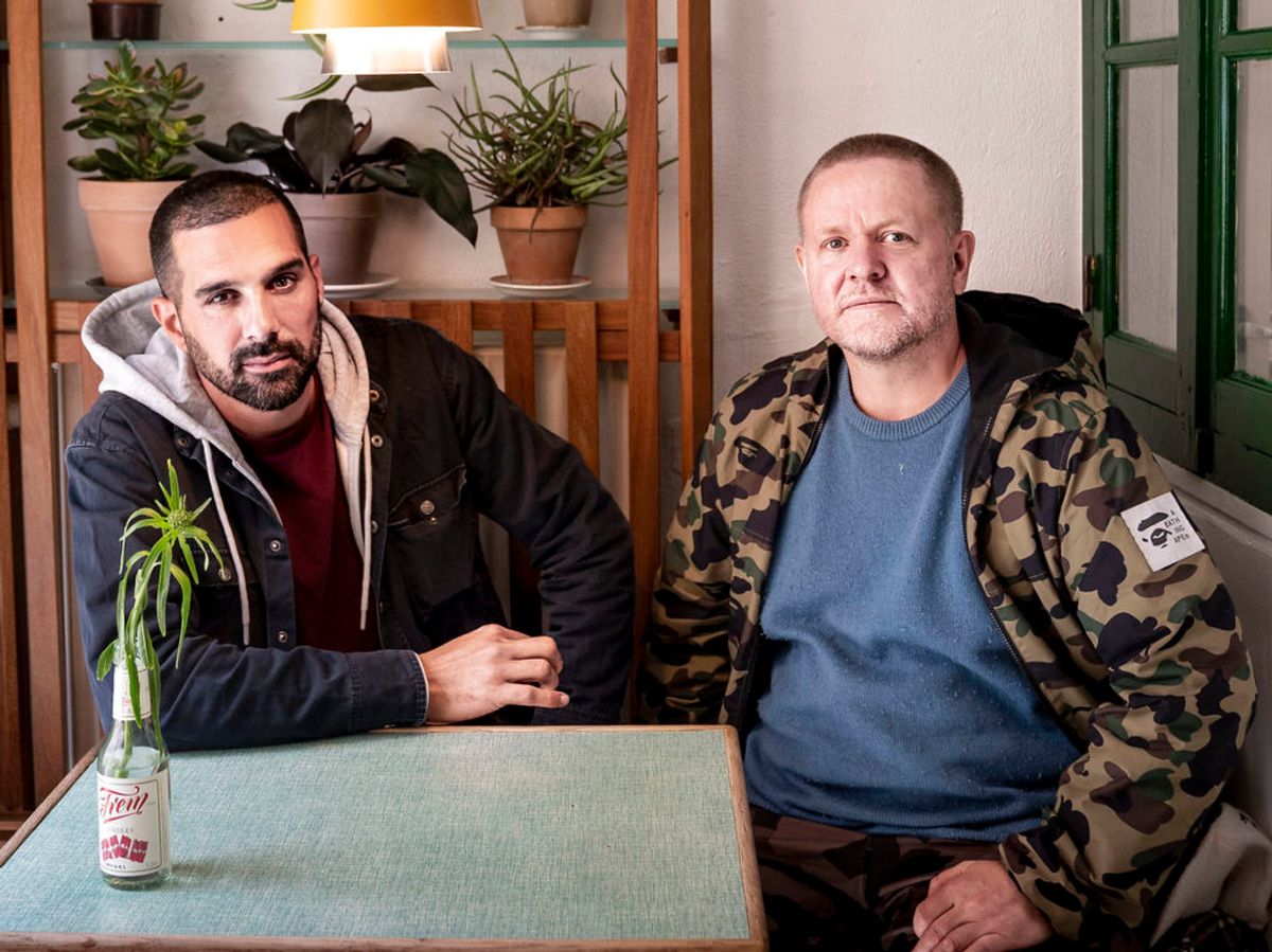 Anders Matthesen og Zaki Youssef medvirker i den nye Afdeling Q-film, “Marco Effekten”. (Foto: Liselotte Sabroe/Ritzau Scanpix)