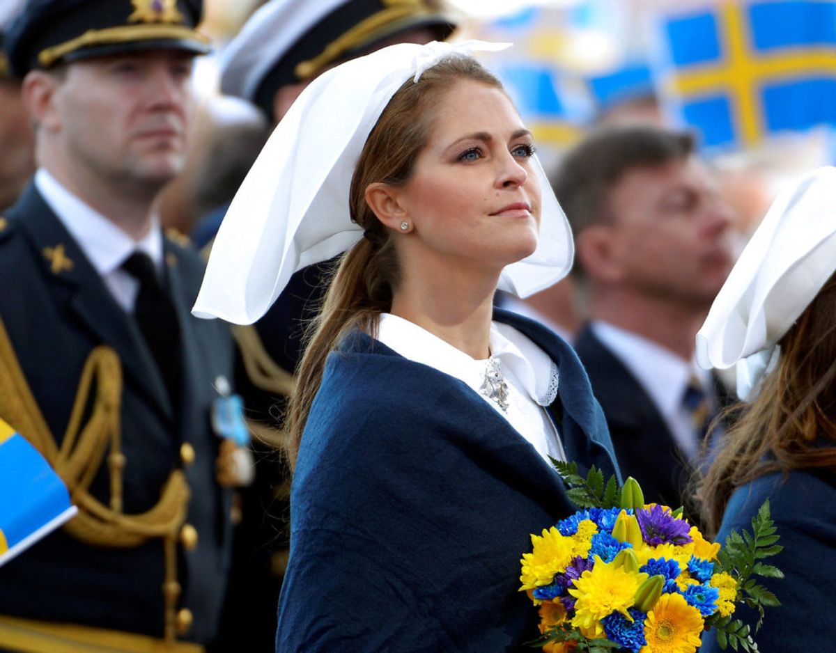 Normalt ville prinsesse Madeleine været hjemme på den svenske nationaldag, men det har corona-pandemien forhindret de seneste to år. Foto: Scanpix/TT News Agency/Maja Suslin/via REUTERS