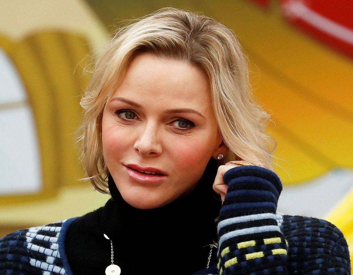 Fyrstinde Charlene, der har sydafrikanske rødder, er rejst til det afrikanske kontinent for at bidrage til kampen for næsehornets beskyttelse. Foto: Eric Gaillard/Reuters/Ritzau Scanpix