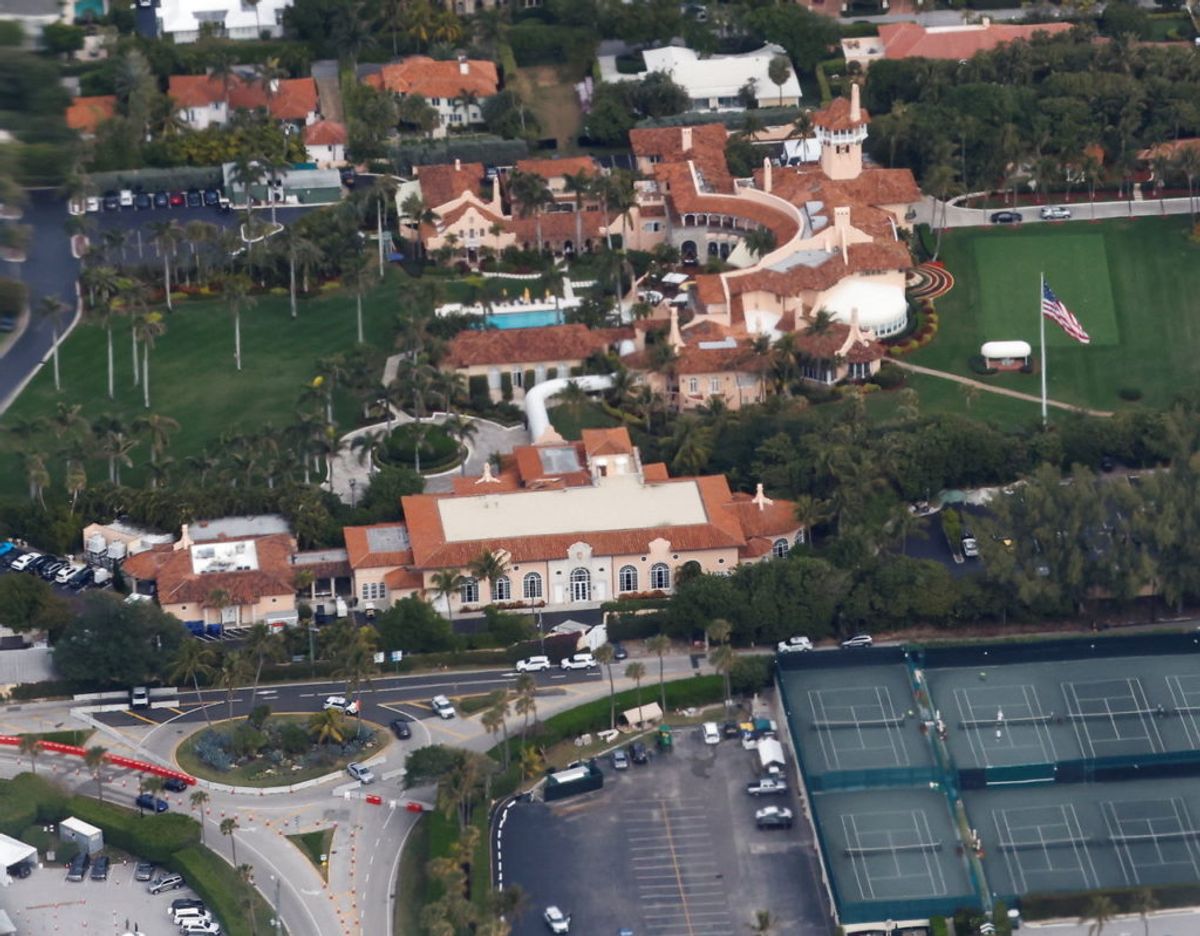 Mar-a-Lago set fra luften. Foto: Scanpix/CARLOS BARRIA/Ritzau Scanpix