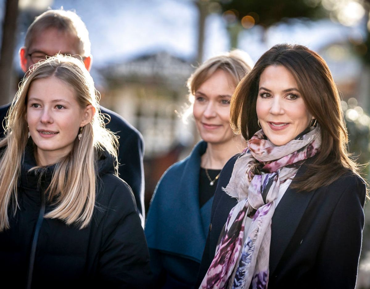 Kronprinsessen og børnene mødes i Tivoli til en samtale om at være barn i Danmark, børns rettigheder, og hvordan de ser, at vi løser nu- og fremtidens udfordringer som corona-pandemien og klimakrisen. Foto: Mads Claus Rasmussen/Ritzau Scanpix