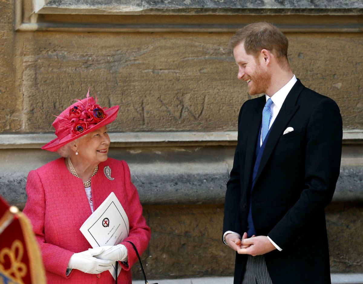 Billedet her er fra maj 2019, hvor alt endnu var fryd og gammen mellem dronningen og prins Harry. Foto: Scanpix/Steve Parsons/Pool via REUTERS
