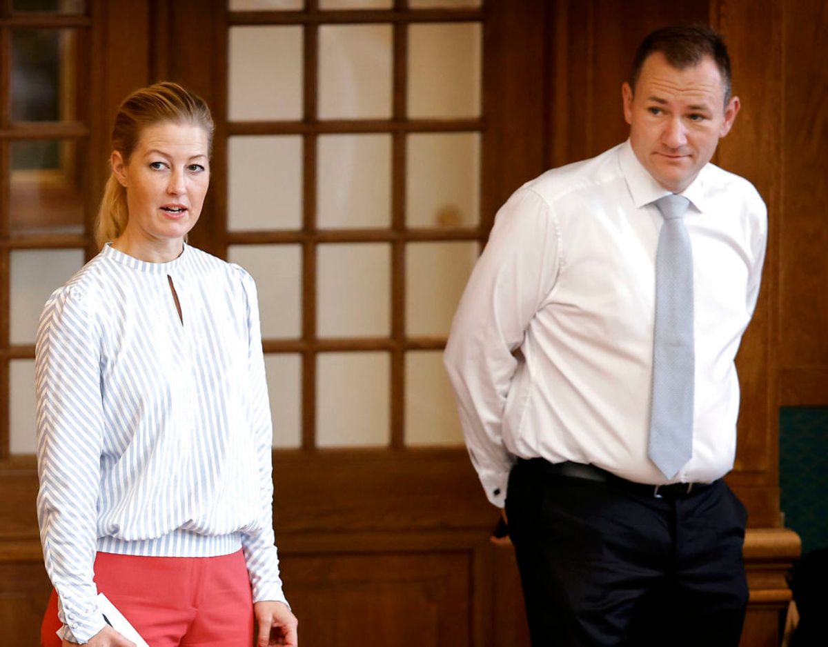 Niels Flemming Hansen ses her med De Radikales Sofie Carsten Nielsen i forbindelse med Folketingets åbningsdebat tidligere på året. Arkivfoto: Scanpix.