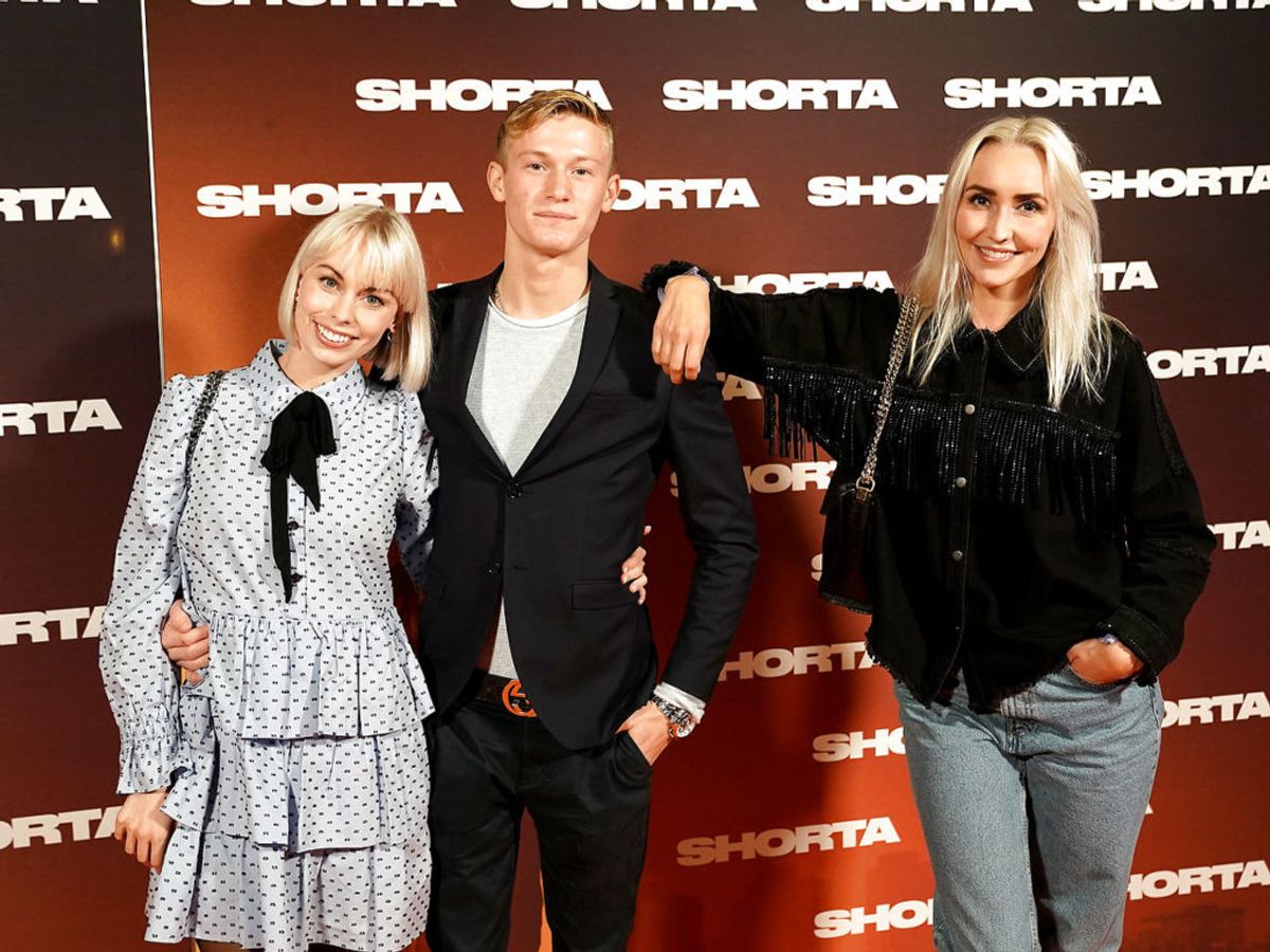 Albert Rosin Harson og Jenna Bagge samt Mille Funk. Gallapremiere på filmen Shorta i Imperial Bio i København, tirsdag den 6. oktober 2020.(foto Keld Navntoft/Ritzau Scanpix 2020)