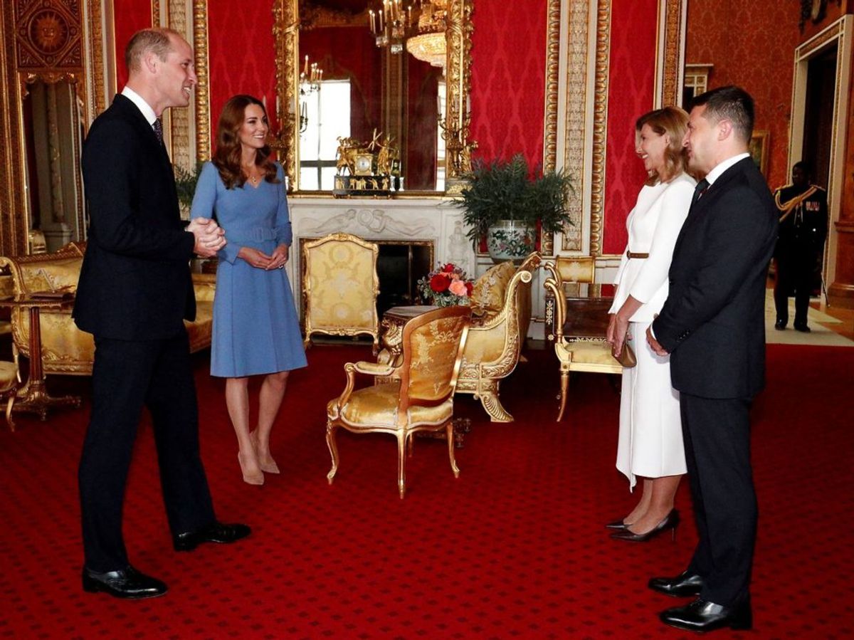 En detalje overstrålede alt, da prins William og hertuginde Kate tog imod Ukraines præsident og præsidentfrue. Foto: Jonathan Brady/Pool via REUTERS