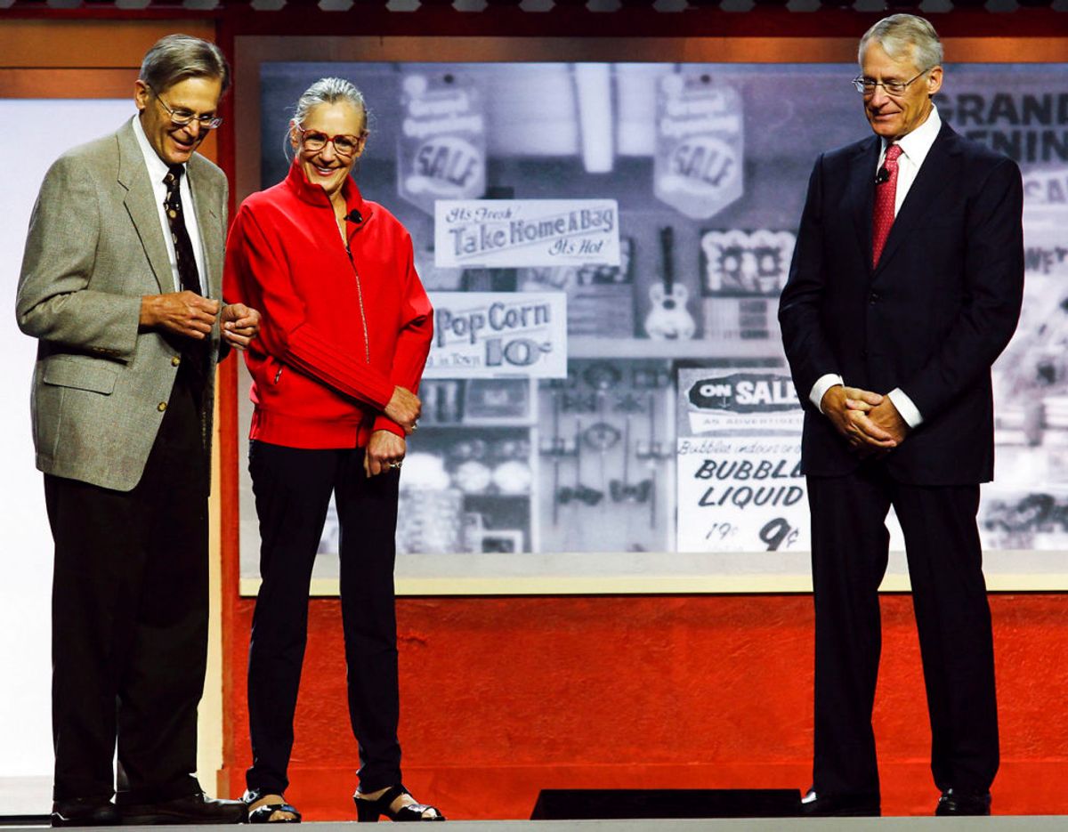 Nr. 8-10 – Jim, Alice og Rob Walton, Stiftere af Walmart-kæden, er ifølge Forbes 54,4 milliarder dollar værd – hver især. Foto: Scanpix