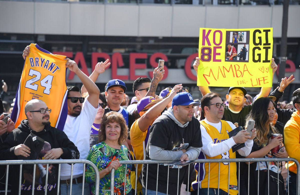 Fans hylder Kobe Bryant. Foto: Jayne Kamin-Oncea-USA TODAY Sports/Scanpix.