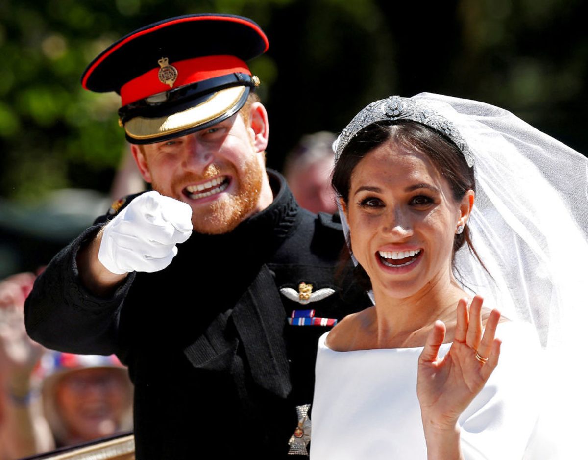 Harry og Meghan blev gift i St George’s Chapel på Windsor Castle den 19. maj 2018. Klik videre for flere minder om parret. Foto: Scanpix/REUTERS/Damir Sagolj/File Photo