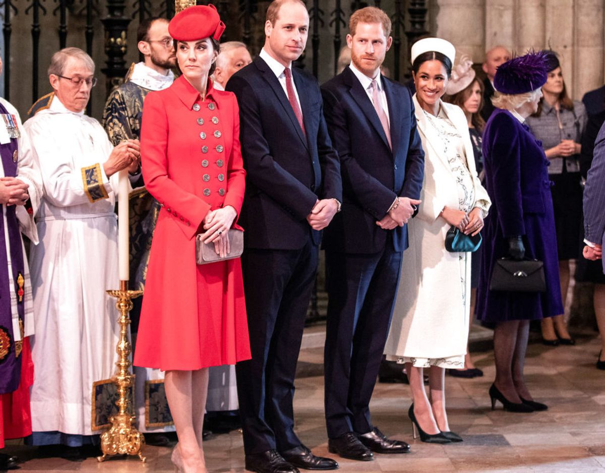 De blev kaldt ‘de fantastiske fire’ men allerede kort efter Harry og Meghans bryllup opstod der rygter om, at de var i konflikt med prins William og hertuginde Kate. Klik videre for flere minder. Foto: Scanpix/Richard Pohle/Pool via REUTERS