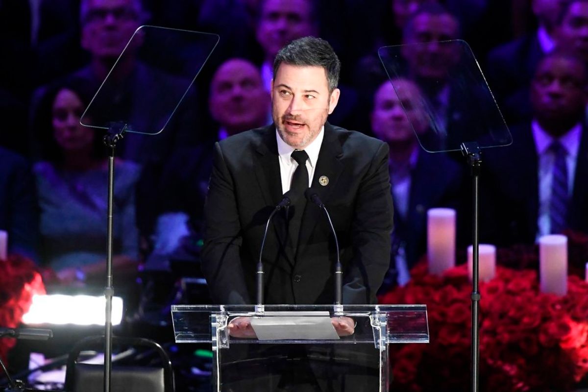 Også Jimmy Kimmel holdt tale. Foto: Kevork Djansezian/Scanpix.