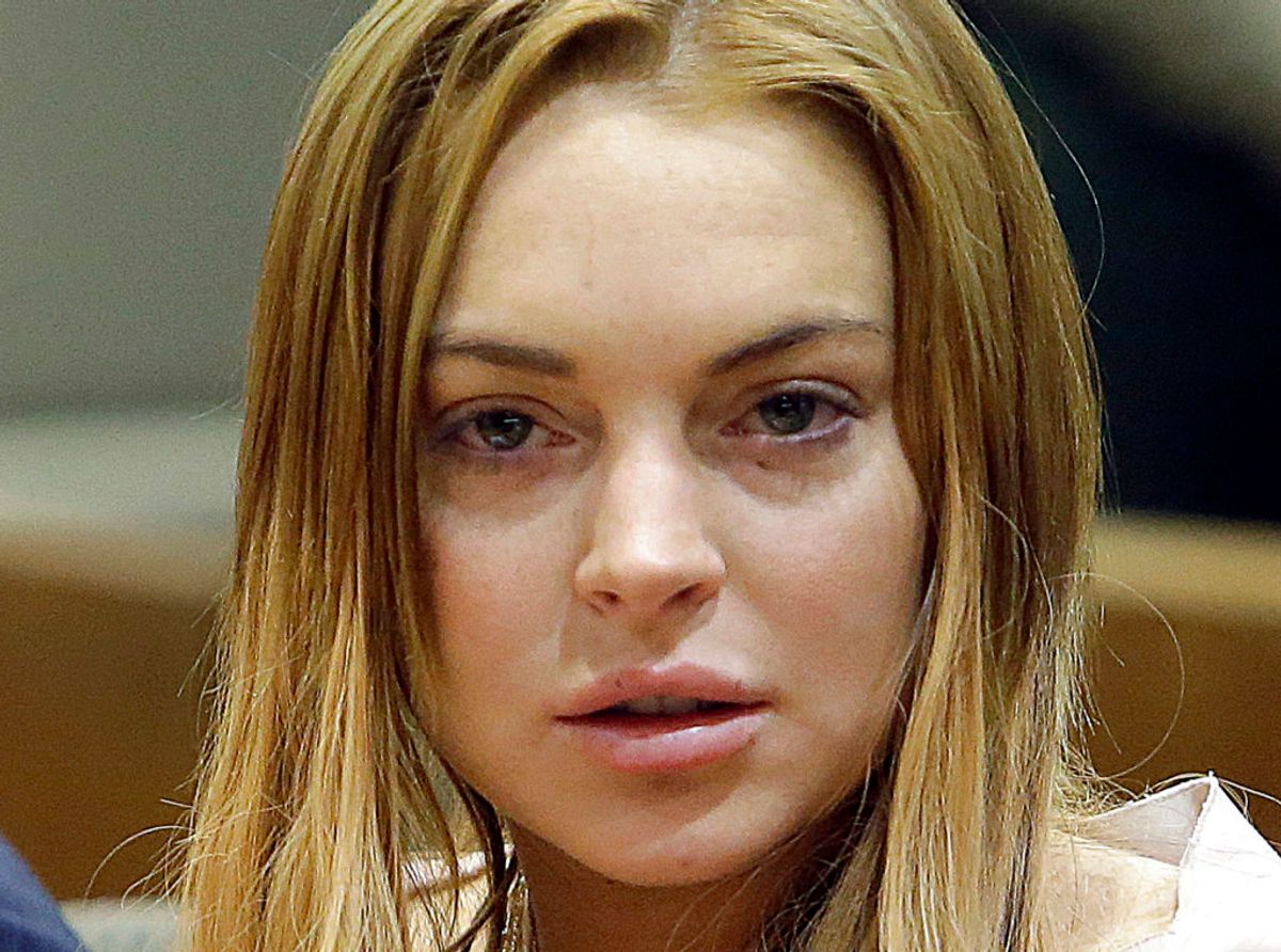 Skuespiller Lindsay Lohan, her fotograferet i retten, er plads nummer ni med 10 anholdelser: Hun har kørt bil påvirket, besiddelse af kokain, overfald og for at stikke af fra uheld. For nu at nævne nogle. Foto: Reed Saxon/Scanpix.