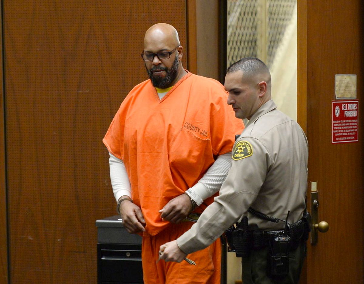 Rapperen Suge Knight ligger på fjerdepladsen. Han er blevet anholdt 15 gange. Blandt andet for mord, mordforsøg, vold og overfald. Foto: Kevork Djansezian//Scanpix.