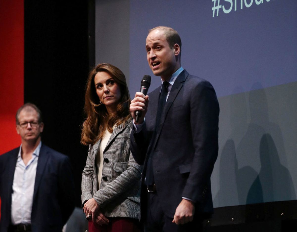 Prins William under sin tale ved Shout arrangementet, der foregik på Troubadour White City Theatre i London tirsdag formiddag. Klik videre for flere billeder. Foto: Scanpix/Yui Mok/Pool via REUTERS