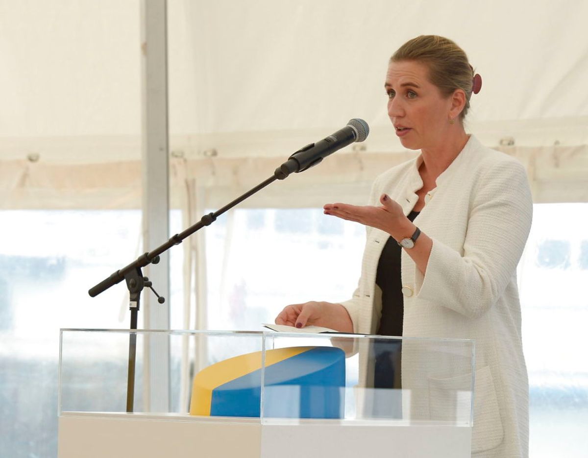 Kronprins Frederik åbnede torsdag Horns Rev 3, der er Skandinaviens største havmøllepark. Til indvielsen var også statsminister Mette Frederiksen, klima-, energi- og forsyningsminister Dan Jørgensen. Foto: Scanpix