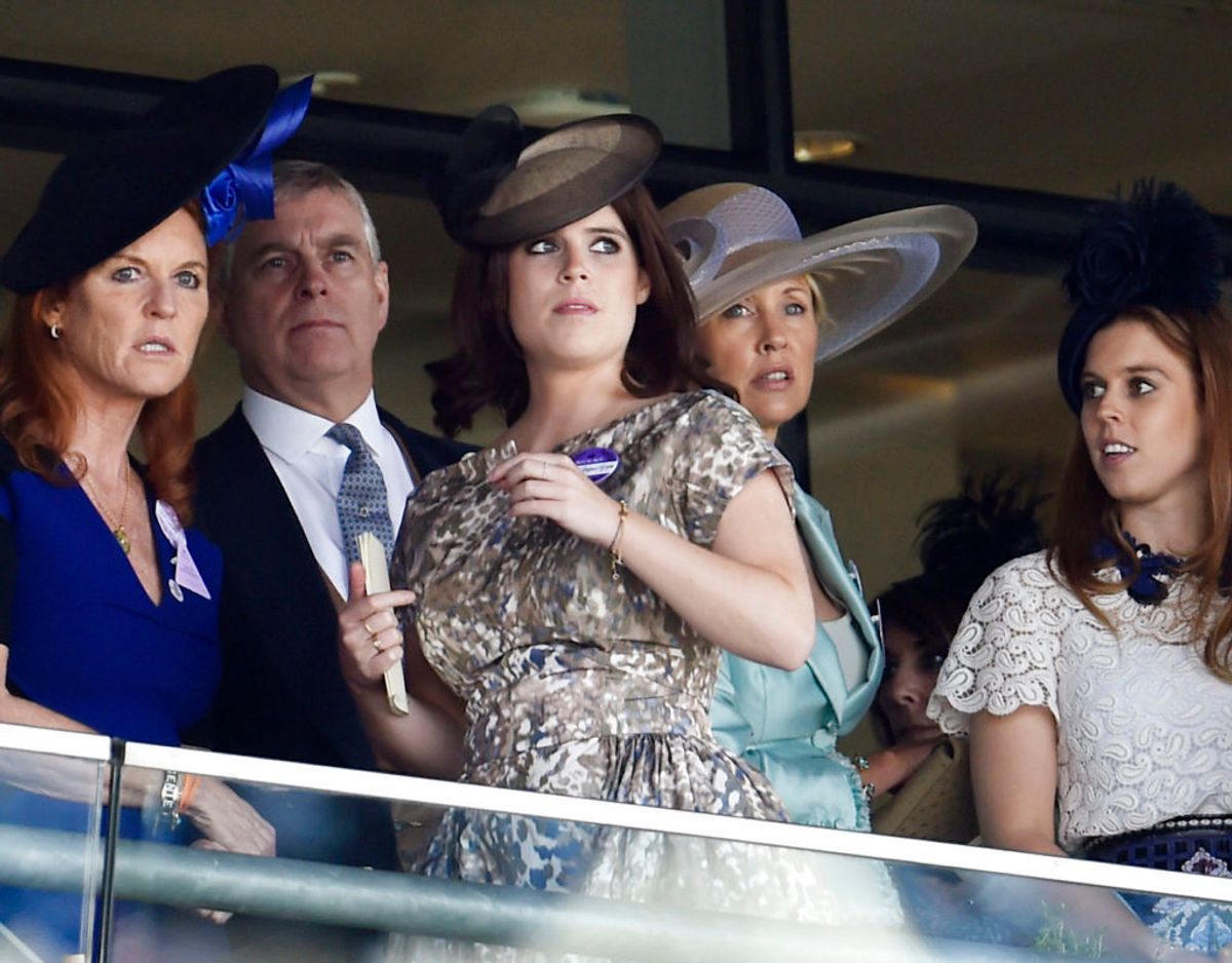 Prins Andrew var gift med Sarah Ferguson, kaldet Fergie, fra 1986 til 1996. Sammen har de døtrene Beatrice og Eugenie. Foto: Scanpix/Toby Melville Livepic